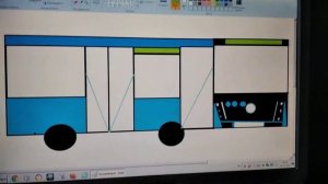 Нарисовал автобус МАЗ 206 в Paint