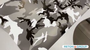 Виниловая плёнка: зимний камуфляж Reton Group / для оклейки кузова авто / самоклеющаяся пленка