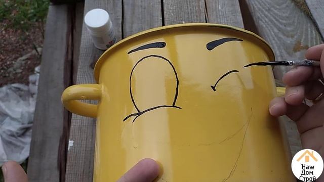 ? ВАЗОН из КАСТРЮЛИ/ кашпо для цветов из старых кастрюль и ведер своими руками