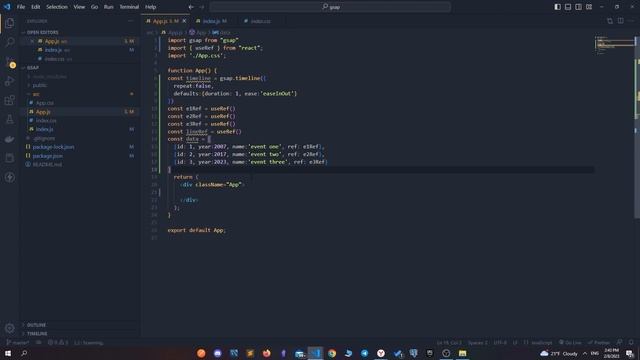 Шкала прогресса React/Progress line on React/GSAP