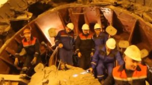 Сбойка тоннеля между станциями метро Сайран и Москва