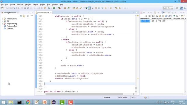 Linked List Problems in Java - 45: Separate even and odd nodes in Linked list смотреть онлайн