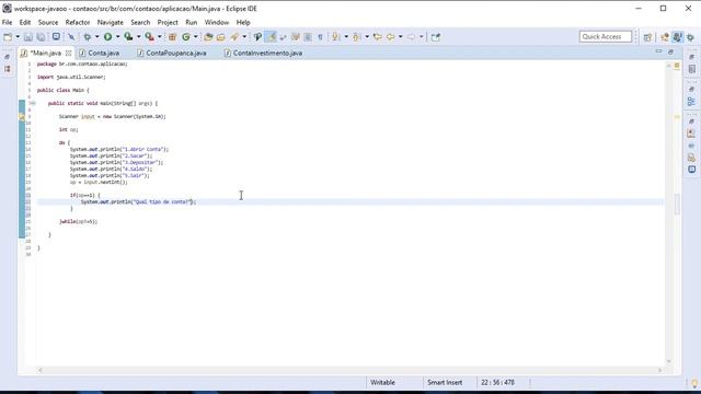 Implementação do Exercício Da Conta Bancária - Parte 02 смотреть онлайн