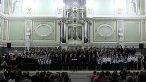 Сводный хор. "Ой, по над Волгой" и "Мы-ленинградцы"