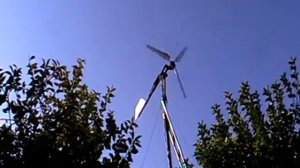 И всё-таки пока подключил ветрогенератор на АКБ на 12 в систему. Для автономного уличного освещения