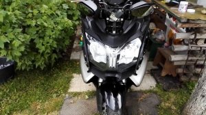 BMW C650GT установка светодиодных ламп в головной свет Ч.3
