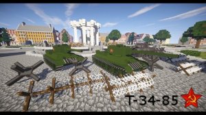 Soviet Tanks Preview || War in Europe mod, Minecraft 1.7.10