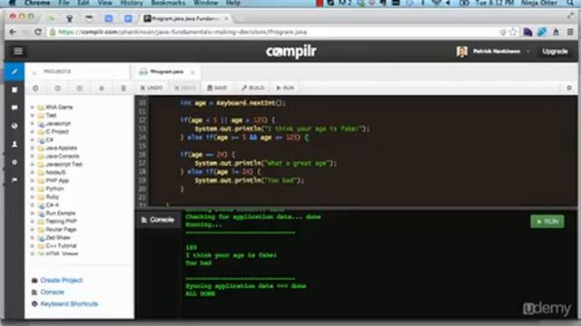 Learn JAVA A Programming Language: MAKING DECISIONS WITH USER INPUT смотреть онлайн