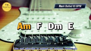 Rock Ballad Backing Track A Minor | Am F Dm E7 | Guitar Backing Track