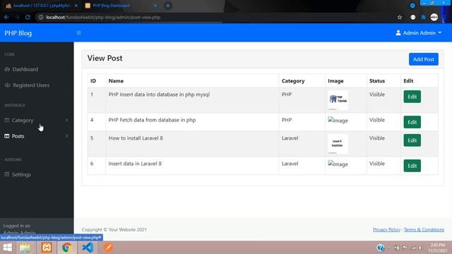 PHP Blogging Website Source code | Custom Blog Website using PHP MySQL by FUNDA CODER