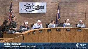 Test- Fort Collins City Council Regular Meeting 12/6/22