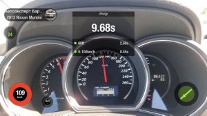Разгон Nissan Murano 2013 год, 249 л.с., 3.5 CVT, 4WD,  0 -100 км/ч, 1/4 мили.