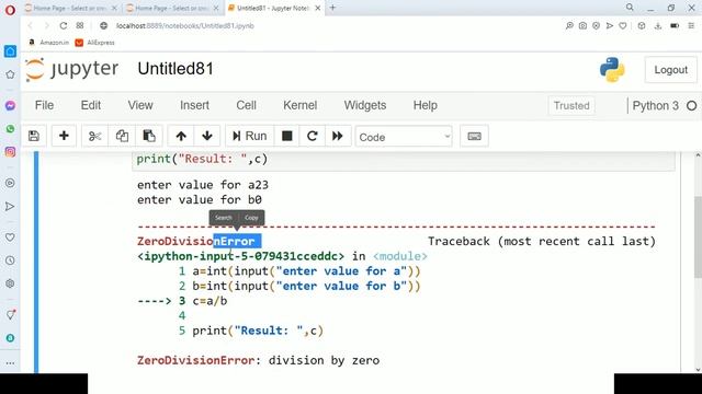 #exceptionhandling55. How to handle exceptions in Python by Bharathi Patnala