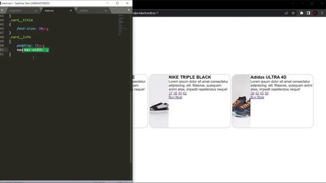 Responsive Horizontal Product Card HTML CSS