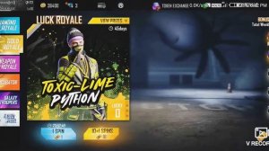 I GOT TOXIC LIME PYTHON BUNDLE FROM GOLD ROYAL || LUCKY 200 TRICK || FREE FIRE REAR ITEM TRICK ||