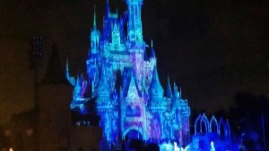 Elsa Freezes The Castle at Magic Kingdom