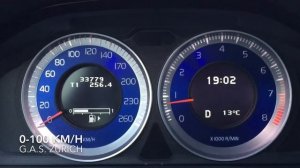 Volvo V60 T4 180 PS Powershift 0-100 km/h acceleration