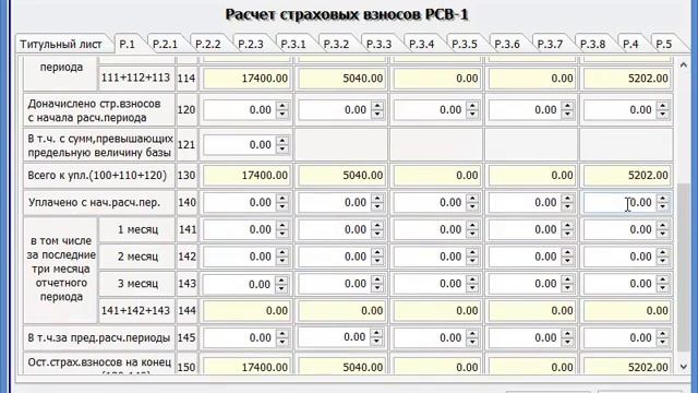 Отчет в ПФ 2013, заполнение РСВ-1