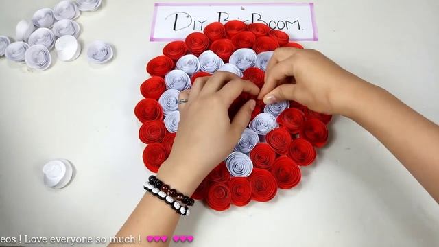 HOW TO MAKE PAPER FLOWER BOUQUET (Heart Shape) TUTORIAL EASY STEP BY STEP 2018 смотреть онлайн