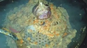 ПРАЗДНИЧНЫЙ УЗБЕКСКИЙ ПЛОВ С РИСОМ БАСМАТИ В КАЗАНЕ НА КОСТРЕ.