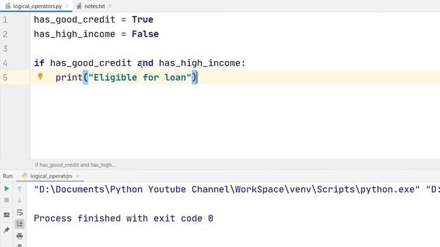 10. Operators in Python - Logical Operators