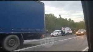 Видео с места смертельного ДТП на трассе М-2 в Тульской области