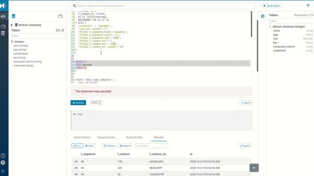 Editor for querying Flink SQL and seeing live results смотреть онлайн