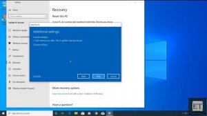 Windows 10 – How to Reset Your Computer to Factory Settings Without Installation Disc