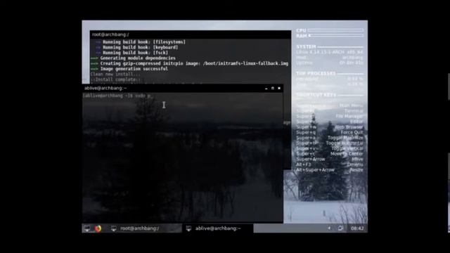 Установка Arch Linux в модификации Archbang копированием fast install смотреть онлайн