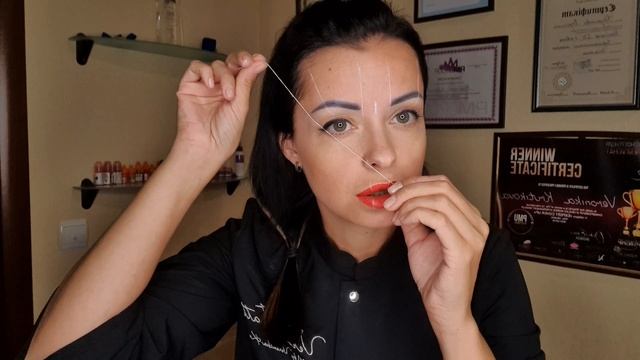?Эскиз бровей ниткой?eyebrow sketch by thread смотреть онлайн