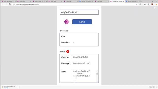 Handle API Error In Canvas App смотреть онлайн