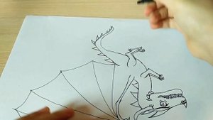 Видеоурок:как нарисовать красивого дракона??♥️