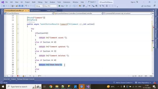 How to implement Entity Framework Core and Stored procedure CRUD Operation in ASP.NET Core