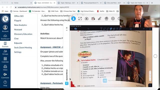 Seals Spanish III: 4-21-2020 Present Perfect, Pluperfect, Sino and Pero смотреть онлайн