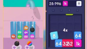 Merge Block 2048 puzzle game vs jelly drops 2048 Gameplay Walkthrough mobile New Update Levels