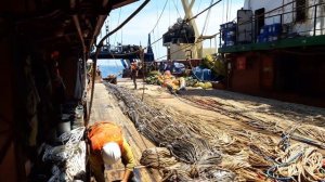 Выборка трала. Рыбак-дважды моряк. Работа моряков на рыбопромысловом судне. Видео от Юрия Мохленко