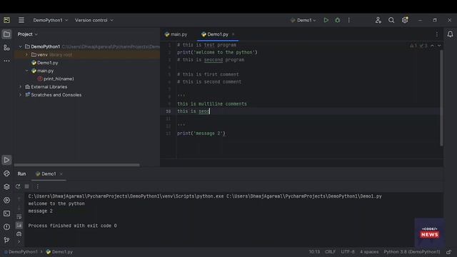 Comments in Python | Python Comments | Python Tutorial