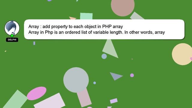 Array : add property to each object in PHP array – смотреть онлайн ...