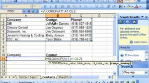 Excel 2003 Tutorial Lookup Functions Microsoft Training Lesson 30.2 - YouTube