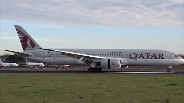 Qatar 787-9 - Landing at Maastricht Aachen Airport смотреть онлайн