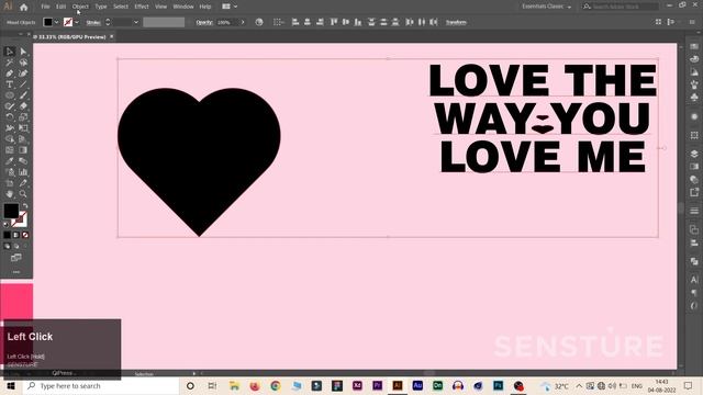How To Make A 3D Heart Text Effect : Adobe Illustrator Tutorial смотреть онлайн