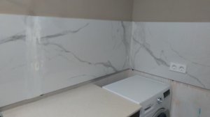 Затер керамогранит на фартуке в кухне