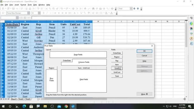 How to create pivot table| Pivot Table Tutorial For beginners| Pivot table in open office Calc
