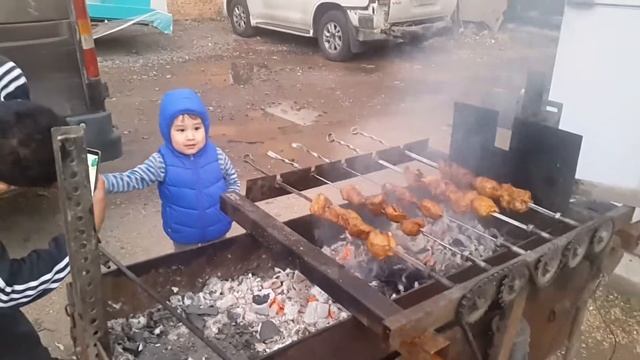 Мангал с электроприводом