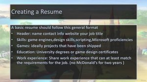 11 - Breaking into the Industry as a Level Designer - 8 Resume