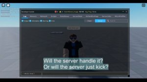 What happens when you type while true do while true do in a developer console in ROBLOX