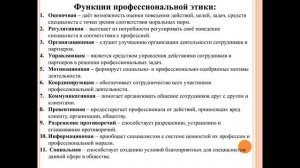ВИДЕОУРОК. ПАРПИЕВА Н. ТЕМА: ПРОФЕССИОНАЛЬНАЯ ЭТИКА