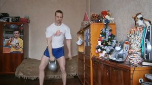 Рывок гири правой рукой. 16 кг.162 подъема за 5 мин.Snatch gira (KB) 16 kg. 162 reps in 5 min.