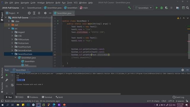 [Bangla] Static and Final || Class 7 || Java Full Course || Basic to Advance