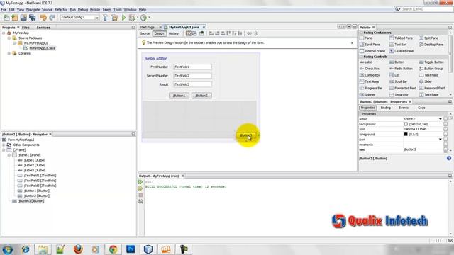 First JavaSwing App in Netbeans смотреть онлайн